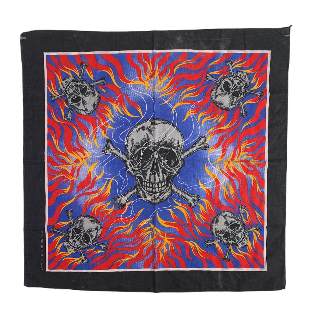 Vintage Flaming Crossbones 