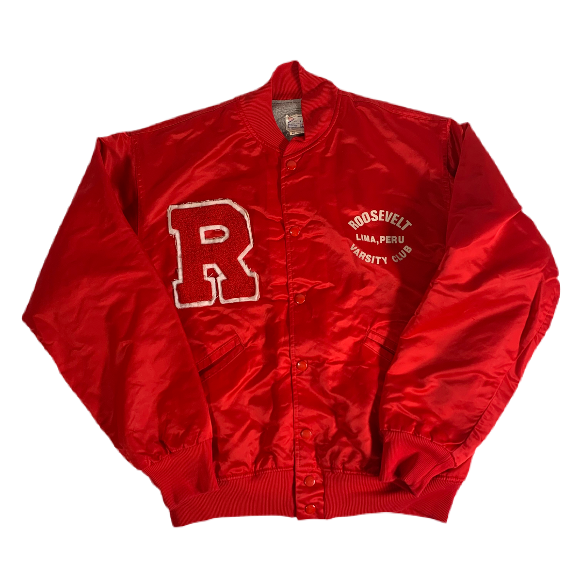 Vintage Felco &quot;Roosevelt Varsity Club&quot; Lima, Peru Lined Jacket