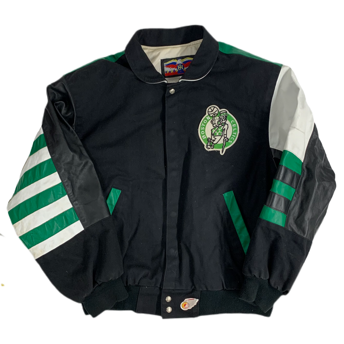 Vintage Boston Celtics &quot;Jeff Hamilton&quot; NBA Leather Jacket