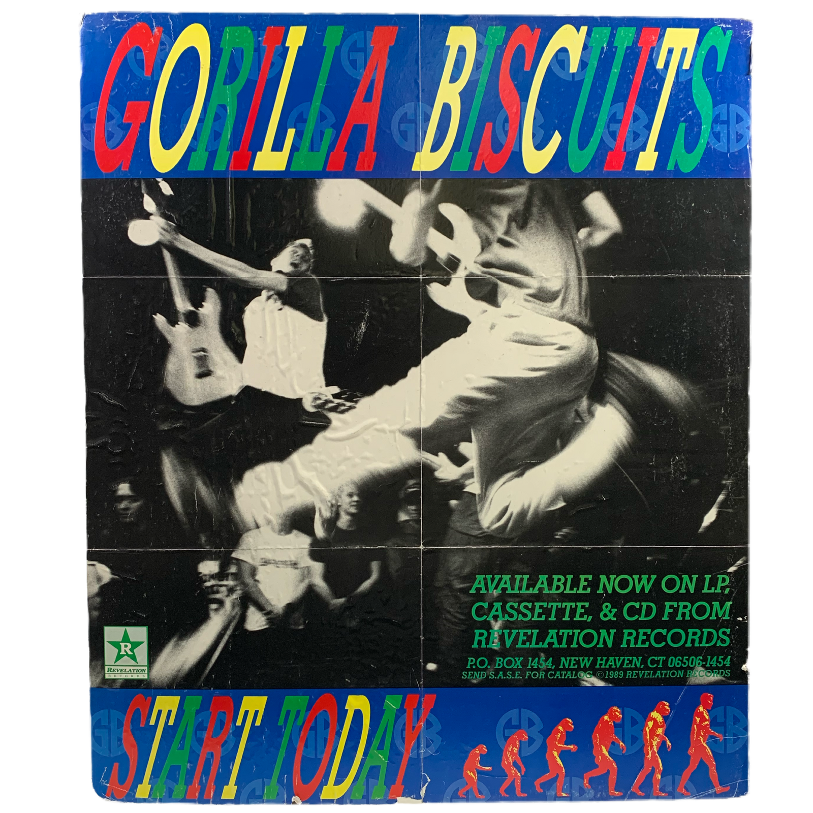 Vintage Gorilla Biscuits “Revelation Records” Promotional Foam Core Poster - jointcustodydc