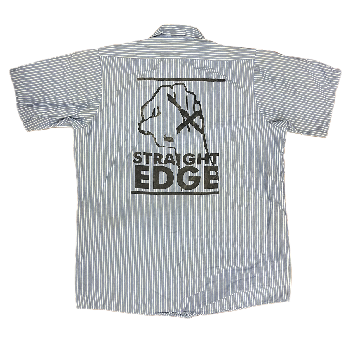 Vintage Red Kap &quot;Straight Edge&quot; Striped Work Shirt
