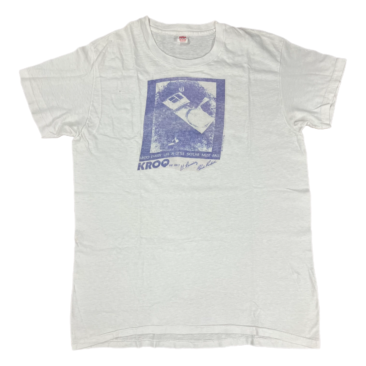 Vintage KROQ &quot;Unto Every Life A Little Skylab Must Fall&quot; Al Ramirez Chuck Randall T-Shirt