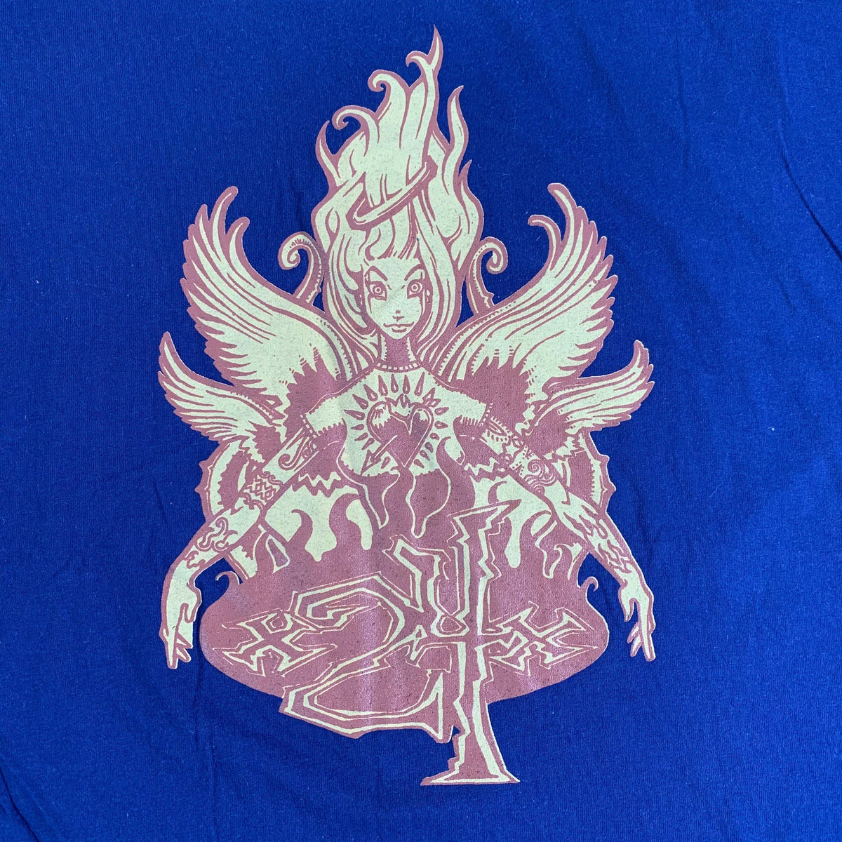 Vintage 24 Straight Edge Designs &quot;Fire Angel&quot; T-Shirt - jointcustodydc