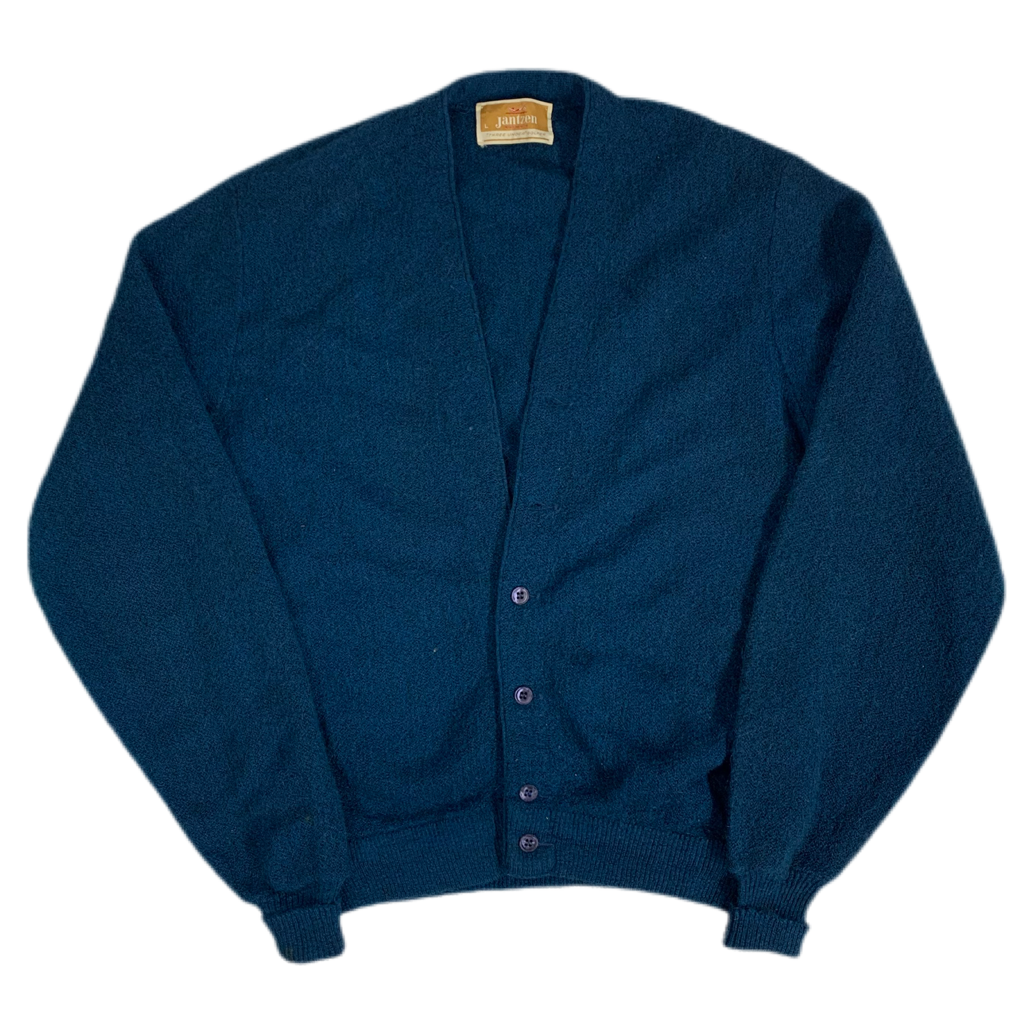90s usa製 JANTZEN コットンニットカーディガン ゴルフ M Vintage Jantzen Made in U.S.A.