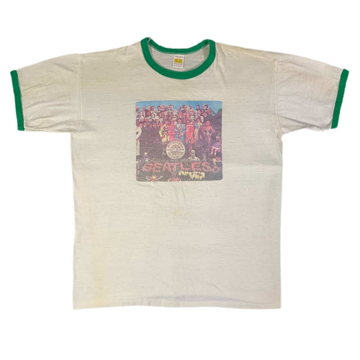 Vintage The Beatles &quot;Sgt. Peppers&quot; Iron on Ringer Shirt