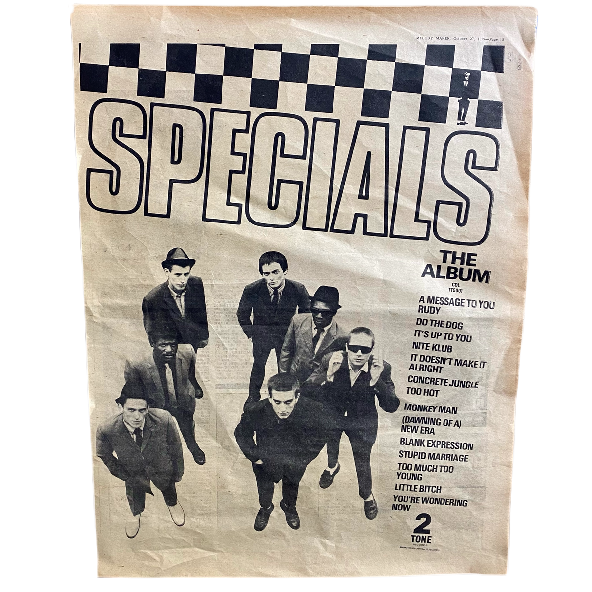 Vintage The Specials &quot;The Album&quot; Melody Maker Ad