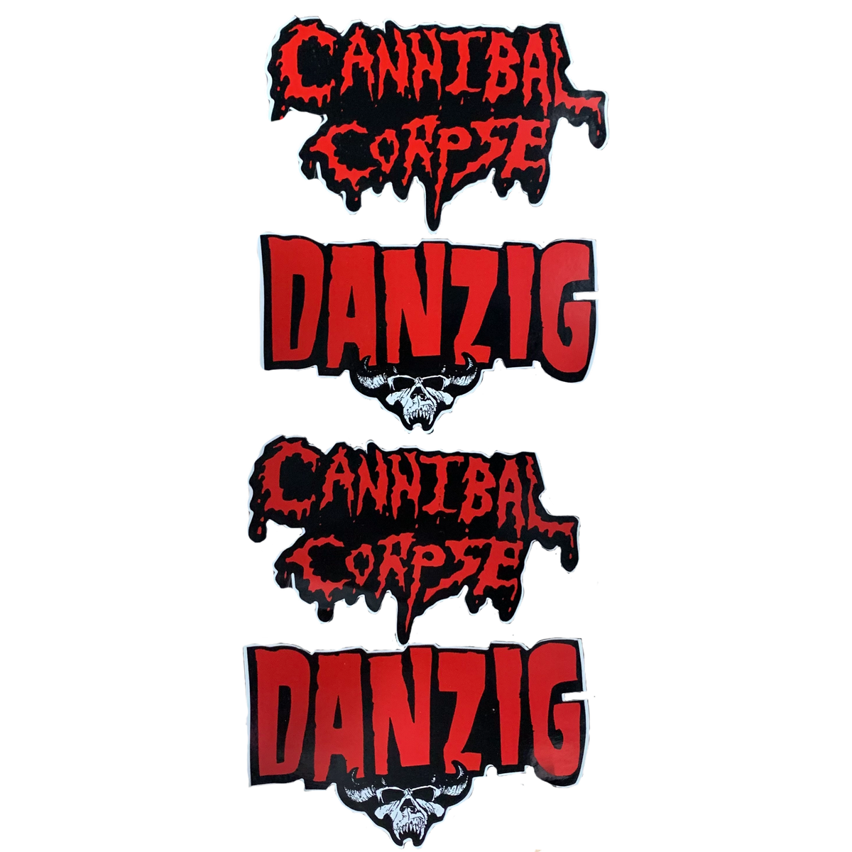 Vintage Cannibal Corpse + Danzig Sticker Lot