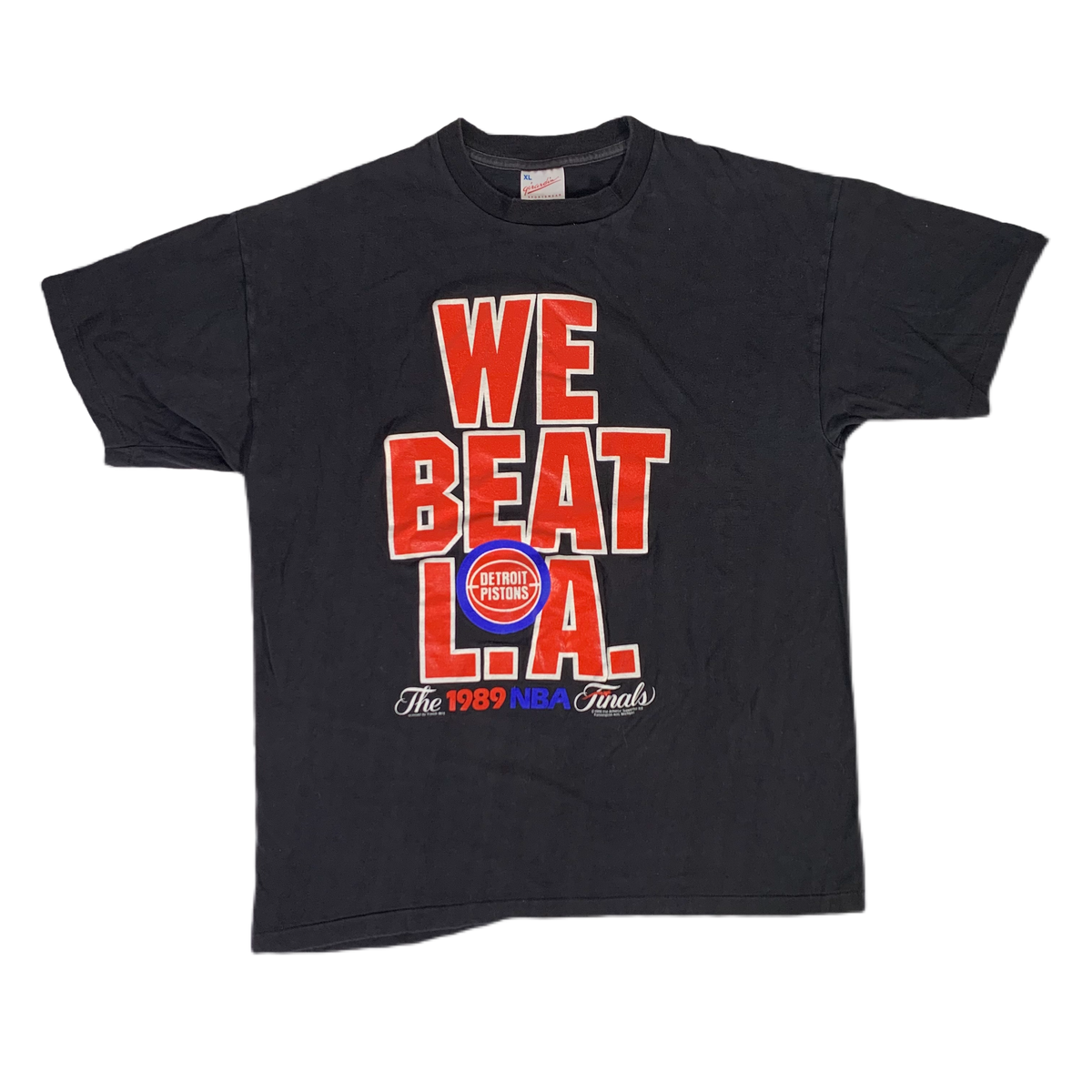 Vintage Detroit Pistons &quot;We Beat L.A.&quot; NBA Finals T-Shirt