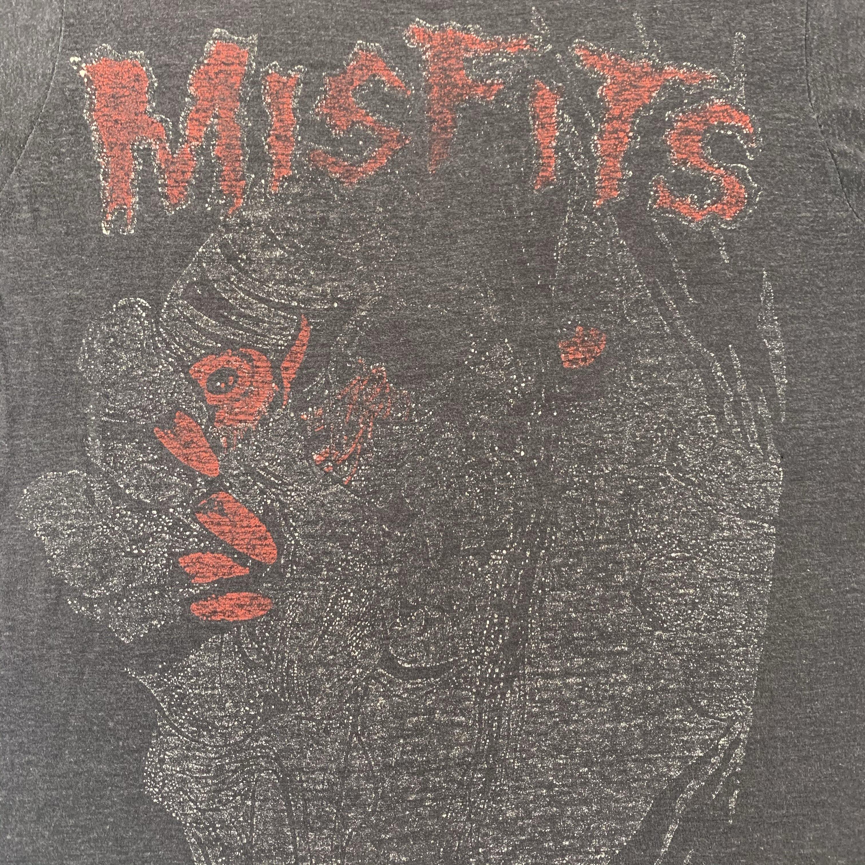 送料無料202490\'s Misfits Pushead Evil Eye Tシャツ XL ミスフィッツ パスヘッド バンド ハードコア パンク メタル メタリカ ヴィンテージ 音 Tシャツ
