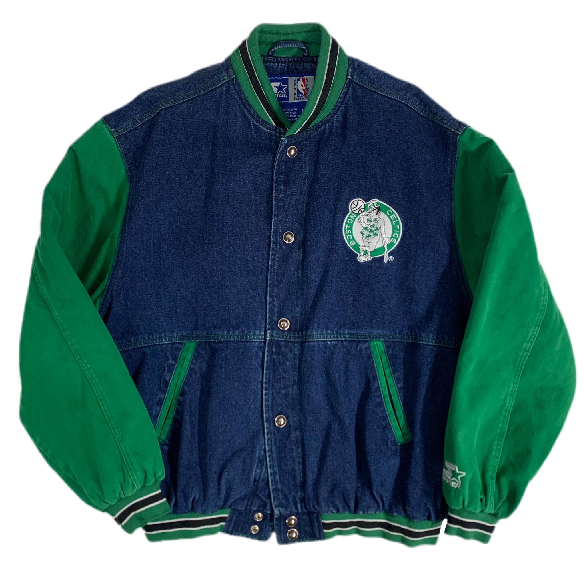 Vintage Boston Celtics Denim Starter Jacket