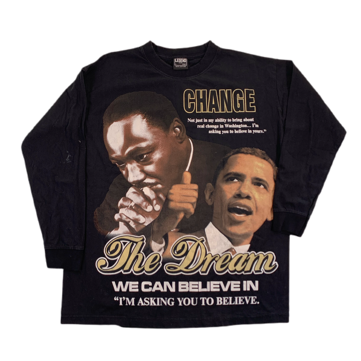 Vintage MLK/Obama &quot;The Dream&quot; Long Sleeve Shirt - jointcustodydc