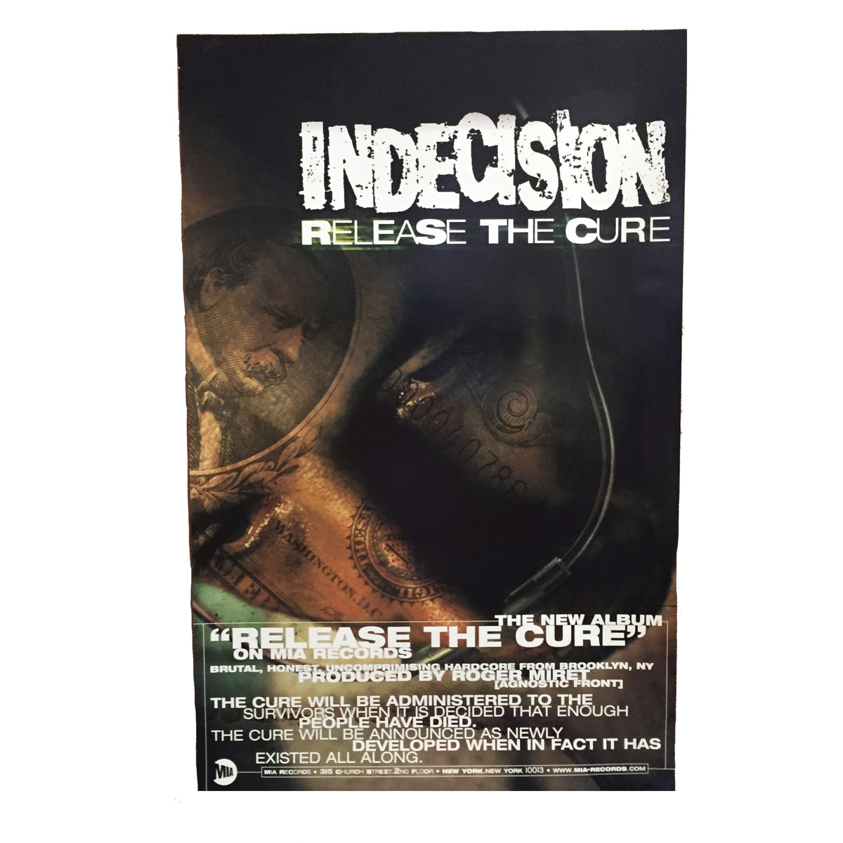 Vintage Indecision &quot;Release The Cure&quot; Double-Sided Poster