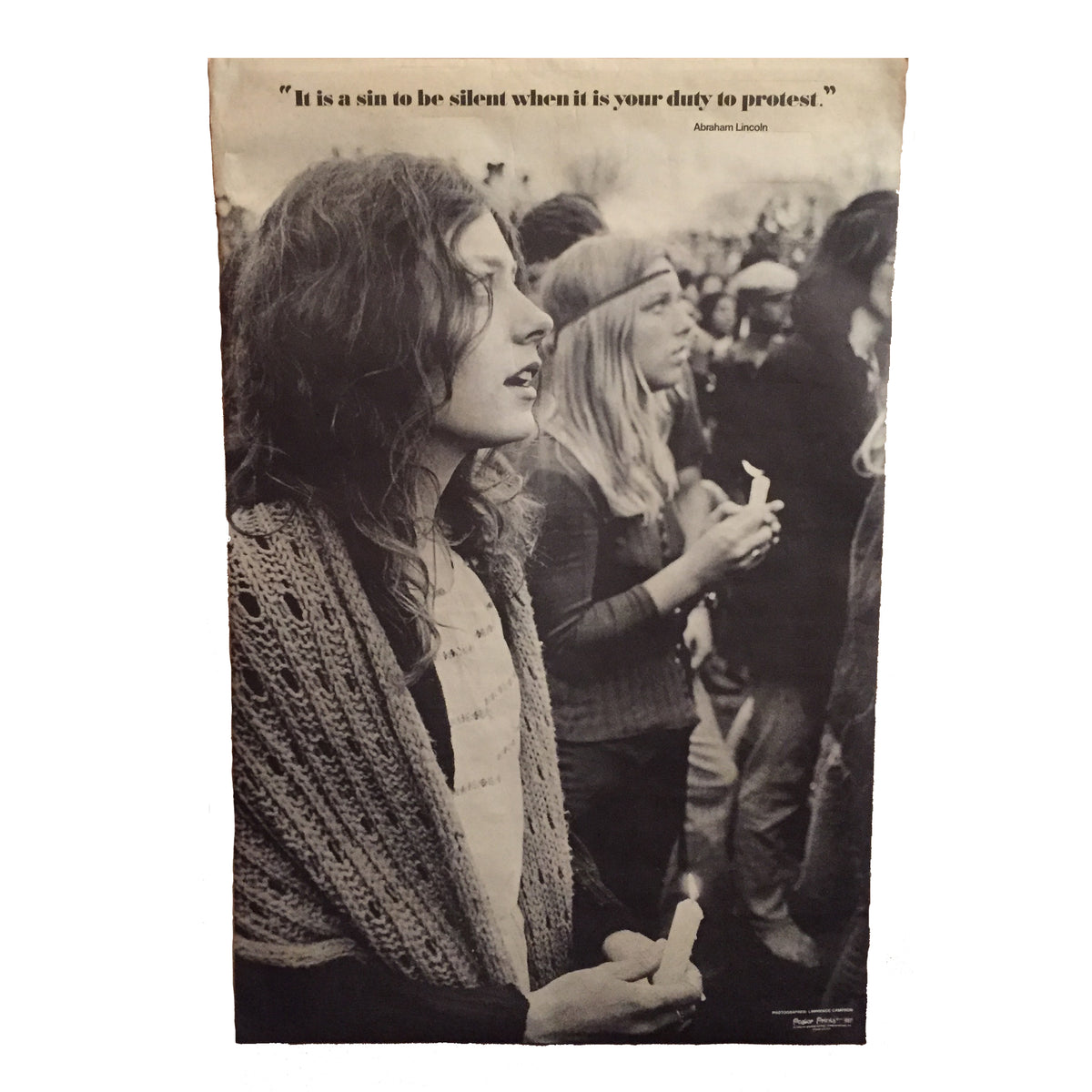 Vintage Lawrence Cameron &quot;Duty To Protest&quot; Poster
