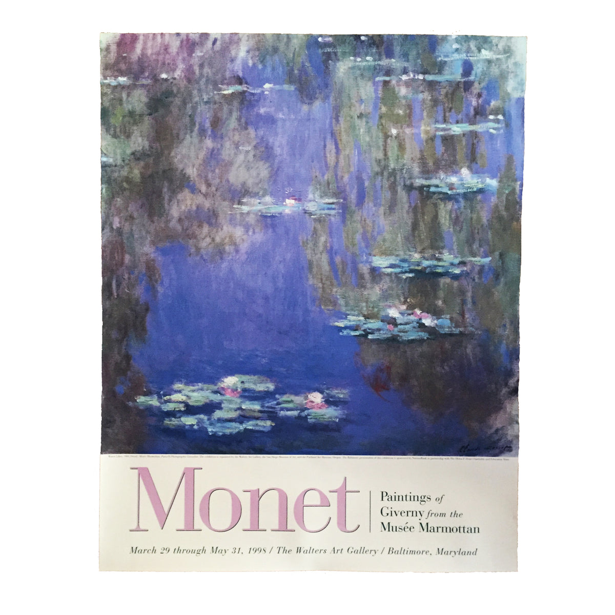 Vintage Monet &quot;Walters Art Gallery&quot; Poster