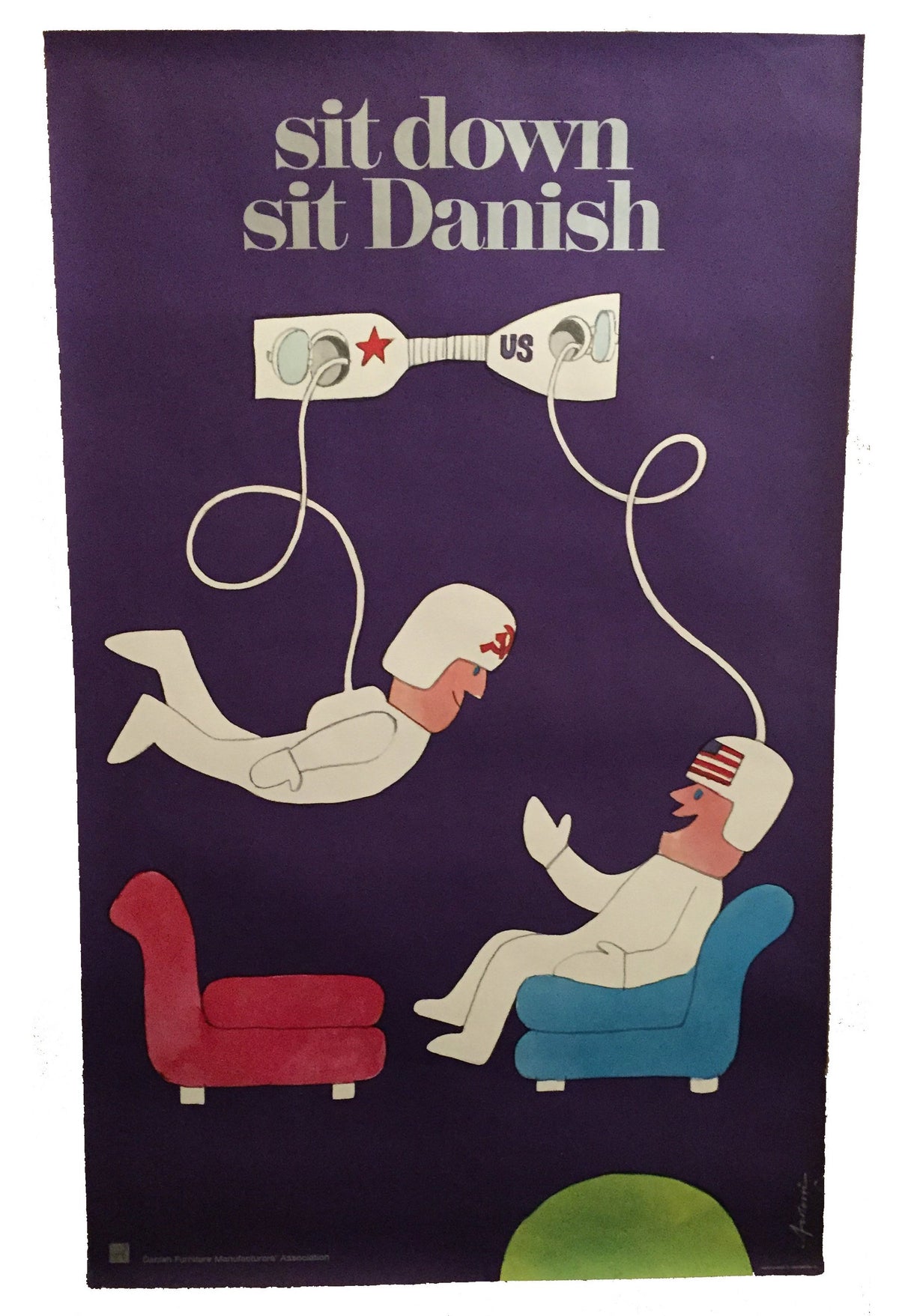 Vintage Sit Down Sit Danish &quot;Furniture&quot; Poster