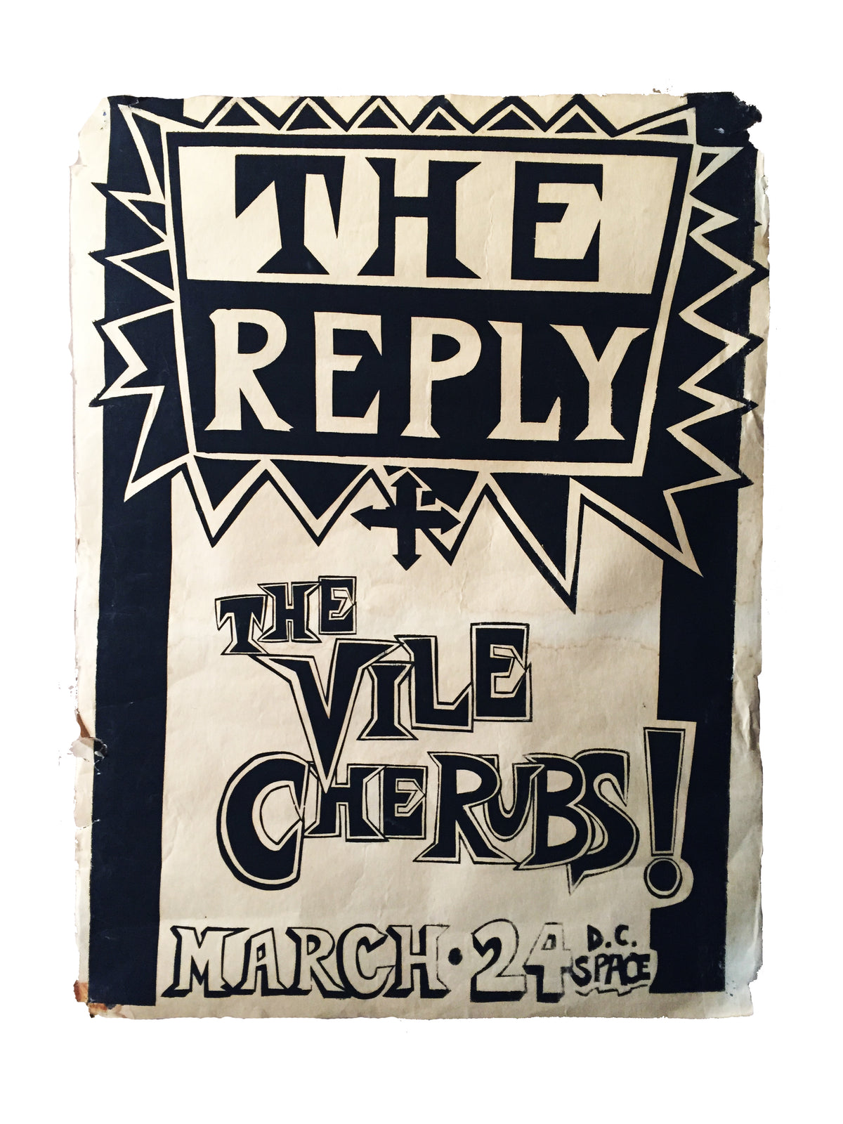 Vintage The Reply And Vile Cherubs &quot;Show&quot; Screen Printed Poster